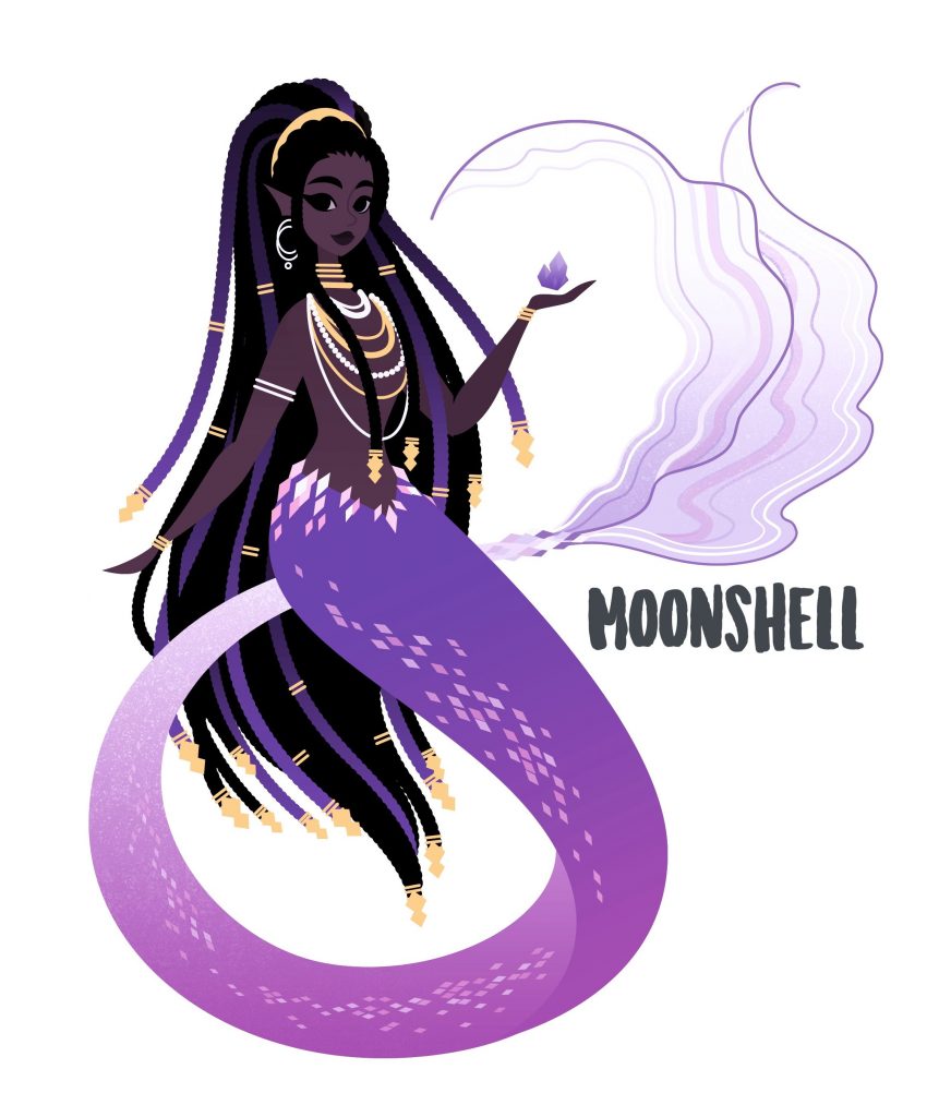 moonshell mermaid crystal