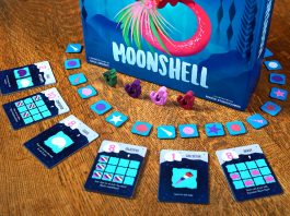 Mermaid board game with components